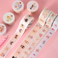 Journal GO 2M Lovely Cat Party Washi Tapes Craft Supplies DIY Scrapbooking Planner JournalingCard Making Decorative Plan Sticker