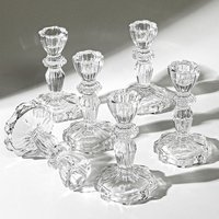 Novelty Glass Candle Holder Nordic Decor Candlestick Romantic Candle Stand Desk Accessories Wedding Centerpieces Ornament Gifts