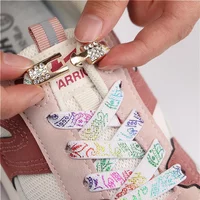 Elastic Laces Sneakers Diamond Cross Locks Shoelaces Without ties Kids Adult 8MM Width No Tie Shoe laces Rubber Bands Shoelace