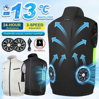 2025Summer Cool Vest,Wearable Cooling Fan, Air-conditioned Clothes Continuous cooling 13 Hours,for High Temperature Work Fishing