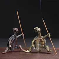 1/2pcs Mini Metal Turtle Shape Incense Stick Meditation Buddha Sandalwood Stick Holder Funny Animal Incense Holders Home Decor