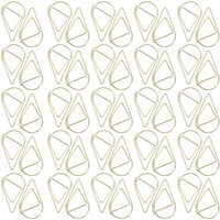200Pcs Waterdrop Paper Clips Small Gold Metal Paperclips Office School Home Use Decorative Bookmark Scrapbook Clip Creative