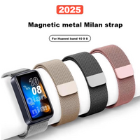 Magnetic metal Milan strap For Huawei band 10 smart watch strap bracelet For Huawei band 10 9 8 NFC case strap accessories