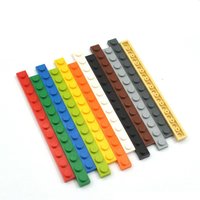 20Pcs MOC Thin Bricks 60479 Plate 1 X 12 Dot Model Building Blocks Bulk Colorful Parts DIY Educational Technical Classic Kid Toy