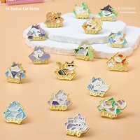 Creative Birthday Gift Cute Little Pin Badge Metal Baking Paint Pin Brooch Personality MBTI Surrounding Original Design