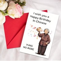 Interesting birthday card with envelope, sending elders a blessing gift and a thank-you message card.
