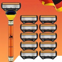 6-layer Manual Razor Set, 1 Handle With4/8/12/16/24 Refills Stainless Steel Manual Shave Razors For Daily Face Care