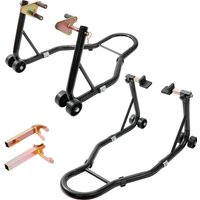 SucceBuy support de moto ascenseur 850lbs avant arrière Combo support de levage support de fourche de roue avant et arrière support de roue arrière robuste