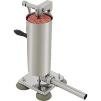 Manual Sausage Stuffer, 6LB 3L Capacity Stainless Steel Vertical Filler with 6 Nozzles 15-28mm, Home Kitchen Meat Stuffing Tool for Homemade Sausage, Salame, Bratwurst image 4