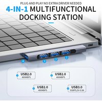 4 In 1 USB-C HUB Universal USB 3.0 Docking Station High Speed Splitter OTG Adapter For Laptop PC Accessories