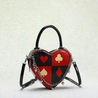 Women shoudler bag Fasion Love Bag Women's Creative Poker Bag Printed Chain Heart shaped Bag Love Handheld Crossbody Bag