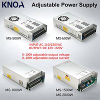 Adjustable Power Supply 500W 600W 1000W 1500W 0-12V 15V 24V 36V 48V 60V 72V 110V 150V 200V AC-DC LED Lighting Electronics SMPS