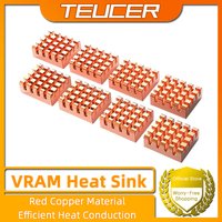 TEUCER 4/812-PCS VRAM Copper Heatsink 13x12x5mm Thermal Conductive Copper Sheet for Cooling Cooler GPU Chips VRAM VGA RAM GPU