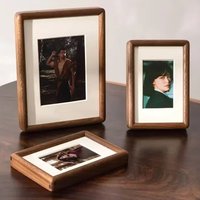 Fashion 6/7/8 Inch Black Walnut Photo Frame Simple Real Wooden Mortise Tenon Photo Frame Handmade Display Photo Frame