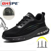 Anti Smashing Anti Piercing Safety Shoes Labor Protection Fly Woven Comfortable Air Cushion Shock-Absorbing Work Boots