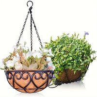 12inchHanging basket flowerpot coconut palm indoor flowerpot hanging basket flowerpot hanging plant indoor and outdoor flowerpot