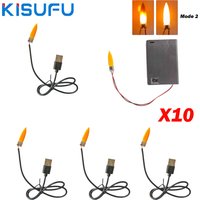 3V Fire Flame LED Wick for LED Candles 2200K Flame LED Filament With 2Pin/USB/3AA Battery Box Party Bulb DIY Candles Accessories