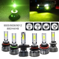 1 pc 100W H8/H9/H11/880/881/5202/ 9006/HB4/9005/HB3 Lemon Green Car LED Fog Light Bulbs Plug and Play Auto Repcement LED Bulbs