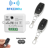 RF 433MHz Wireless Remote Control Switch 110V 220V 10A Mini Controller Relay ON/OFF Transmitter Home Wall Light Panel Switch
