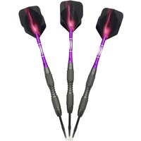 3pcs/set Of Metal High-grade Imitation Tungsten Steel Darts Competition Training Purple Carved Rod Purple Dart Wings