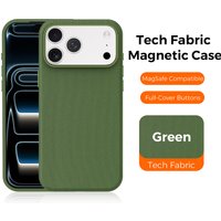 Luxury Tech Woven Magnetic Adsorption Case For iPhone 17 16 15 14 13 Pro Max Air TechWoven for Magsafe Wireless Charge Cover