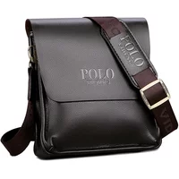The Leisure Business Single Shoulder Bag Polo Vertical Bag Man Trend Inclined Shoulder Bag Business official documents men's bag