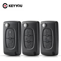 KEYYOU For Citroen C2 C3 C4 C5 Berlingo Xsara Picasso For Peugeot 306 407 807 CE0523 CE0536 2/3/4BNT Flip Remote Car Key Shell
