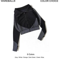 Yoga-Top Vital Nahtlose Yoga Shirt Frauen Fitness Zipper Langarm Workout Tops Gym Kleidung Sportswear Laufen T-Shirts