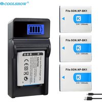 1200mah Battery NP-BK1 for SONY Cyber-shot S750 S780 S950 S980 W180 W190 W370 CM5 MHS-PM1 HD Camera NP BK1 Batteries
