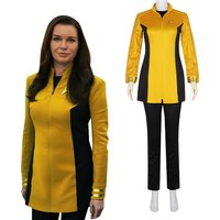 Star Trek Strange New Worlds Cosplay Costumes Space Travel Duty Uniform Fantasia Coat Brooch Disguise Women Halloween Party Suit
