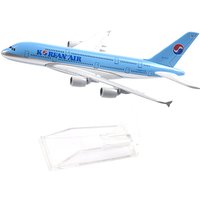 JASON TUTU 16cm Korean Air Airbus A380 Airplane Model Airplane Diecast Metal 1/400 Scale Planes