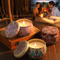 Candle Set Soy Wax Essential Oil Dried Floral Scented Candle Gift Set Wedding Birthday Gift Home Decoration Air Purification