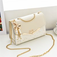 Mode Umhängetasche Frauen Trendy Pailletten Einzelnen Schulter Taschen Handy Tasche Damen PU Leder Handtasche mit Quaste Anhänger