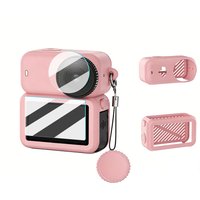 Osmo Nano Silicone Case for DJI Osmo Nano Accessories, with Ultra Clear Tempered Glass Lens Screen Protector (2 Set) Anti-Scrach