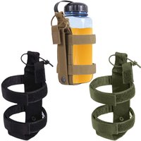 Adjustable Protective Insulated Water Bottle Holder Tactical Molle Waist Pouch For Round Oval Flat Bottles Outdoor Activities