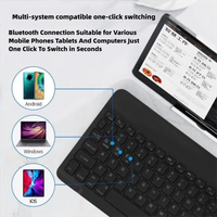 JITE Ultra-Slim Bluetooth Keyboard Mini Wireless Keyboard MOUSE for iPad iPhone Tablet Phone Smartphone iOS Android Windows