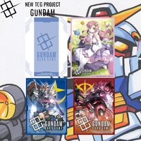 Hot Original Bandai Gundam Card Sleeves 70PCS/Set GCG-01 Lacus Clyne EFSF Zaku Protective Card Game Sleeves TCG Anime Collection