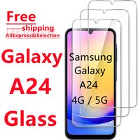 1/4Pcs Tempered Glass Film for Samsung Galaxy A24 4G 5G - Mobile Phone Screen Protector