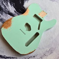 High-quality DIY guitar body, vintage style, nitrocellulose finish, seaweed green, alder body, in stock with free shipping