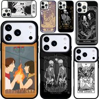 Capa Case for iPhone 17 Air 16 Pro Max 15 Plus 11 13 Mini 14 12 Back Phone Cover The Lovers VI Tarot Card soft