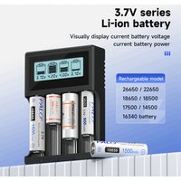 CITYORK 18650 Battery Charger with USB port For 3.7V Rechargeable Lithium 14500 16350 16340 18650 18500 17500 CR126A Batteries