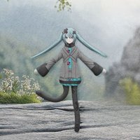 World Project Hatsune Miku Mouse Dry Abstract Doll Skeleton Movable Plush Toy