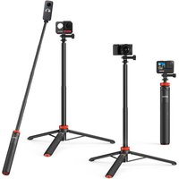 UURIG Selfie Stick Tripod for GoPro 12 11 Insta360 Action Camera Tripod Selfie Stick Hand Grips Extension Rod GoPro Accessories