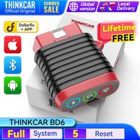 THINKCAR BD6 Bluetooth-Auto-OBD2-Scanner, komplettes System, 5 RESET ETS OIL, lebenslanges kostenloses Update, Auto-Diagnosetool, Verwendung der THINKDIAG-App