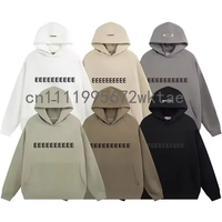FW21 Classic Brand Double Line Men's Hoodies Luxury Silicone Letter with Tag Hoodies High Street Couple Sweatshirt Tracksuit