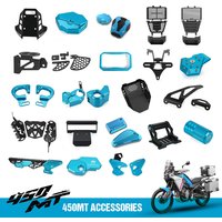 For CFMOTO 450MT MT450 CF450MT IBEX450 License Plate Bracket Headlight Guard Side Engine Case Guard Cover Motorcycle Accessories