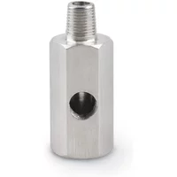Stainless Steel 1/8'' BSPT Oil Pressure Sensor Oil Tee Fitting To NPT Adapter Turbo Feed Line Gauge T
