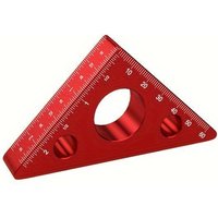 Anodized Aluminum Alloy Esquadro Ruler-45/90 Degree Frosted Right Angle Gauge Woodworking -Durable and Precision Measuring Tool