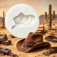 Mini Cowboy Hat Silicone Sugarcraft Mold Chocolate Cupcake Baking Fondant Cake Decorating Tools