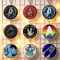 S-Star Trek Spock Space Wooden Anime Creative Tinplate Soft Button Pins Animal Icon Brooch Lapel Backpack Badge Accessories Pin